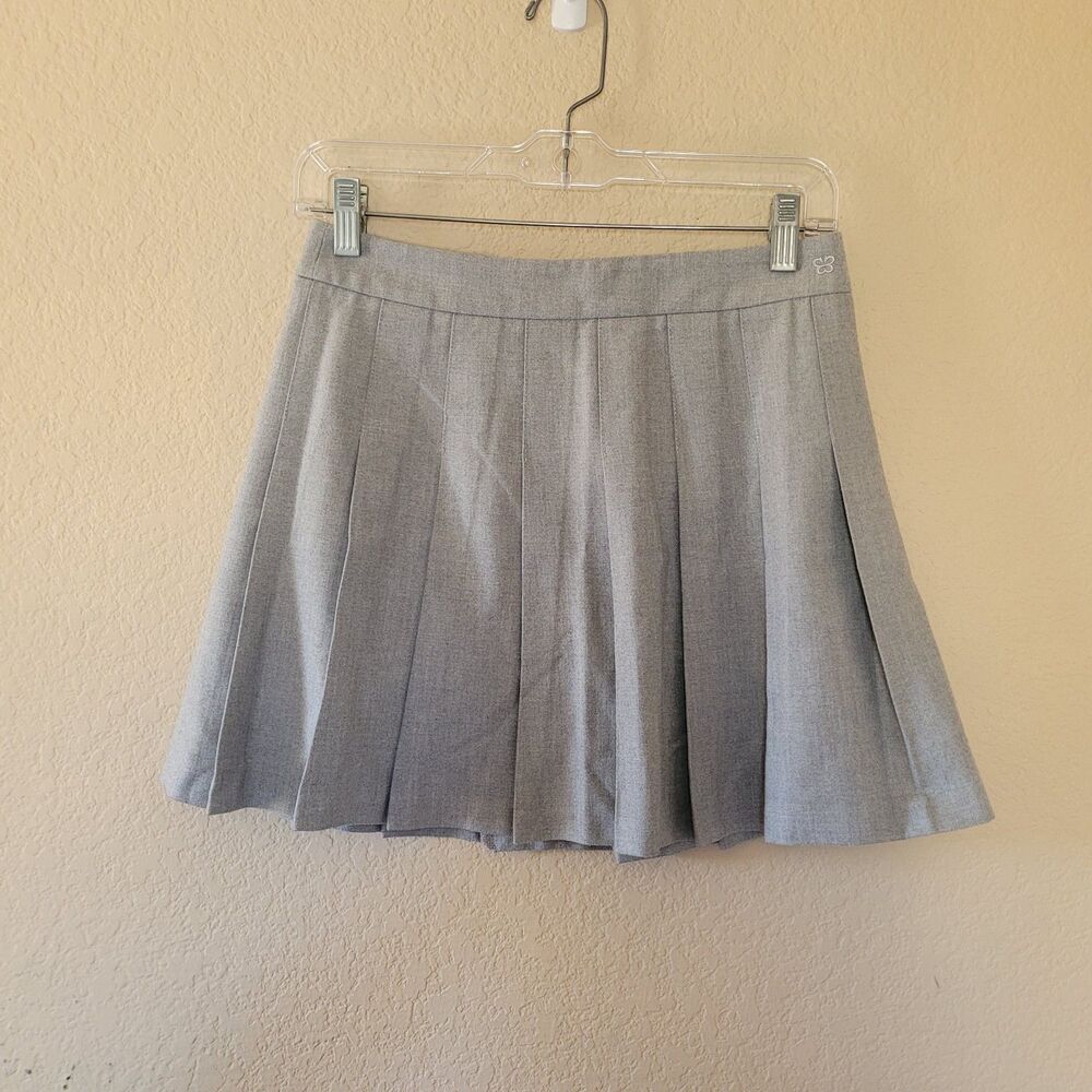 Aritzia Sunday Best Olive Pleated Mini Gray Skirt Size 4 Academia Preppy Tennis